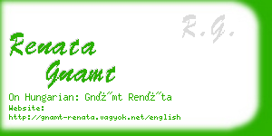 renata gnamt business card